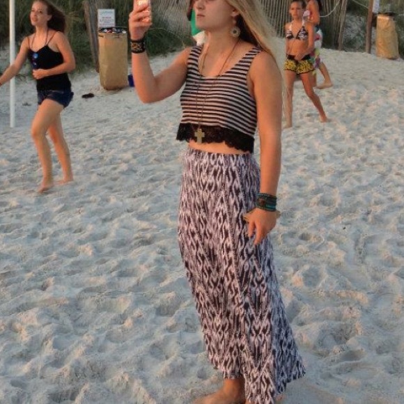 Free People Crop Stripe Tank Top - Picture 2 of 4